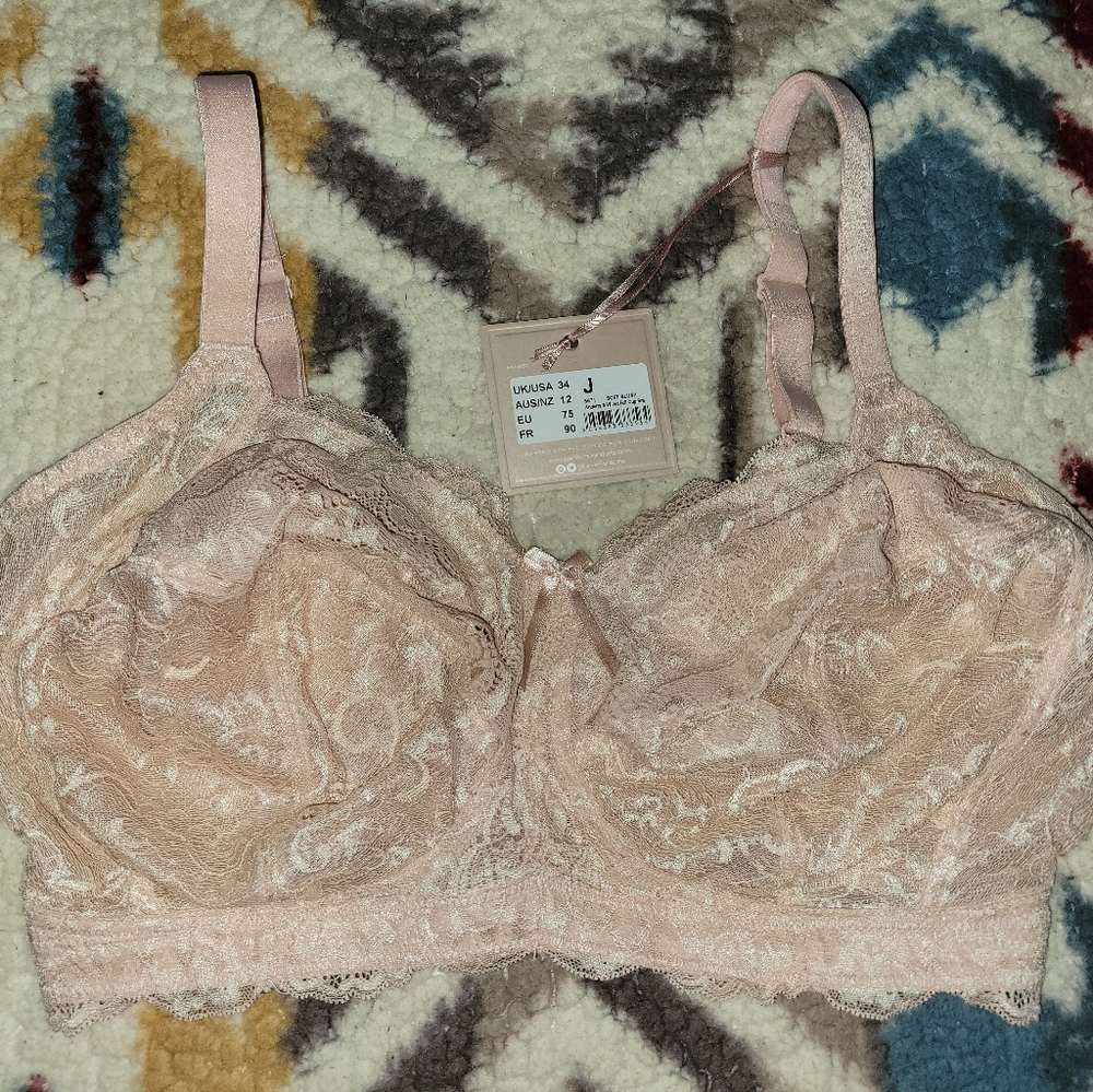 Panache Andorra Wire-Free Full Cup Bra in Soft Brush Size 34J NEW
